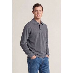 PÓLÓ GANT TWILL LS POLO SHIRT DARK INDIGO MELANGE kép
