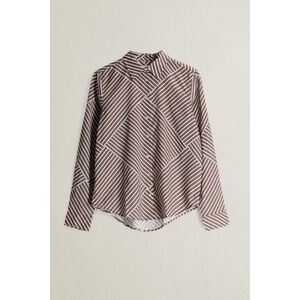ING GANT REG STRIPED PRINT CTN VOILE SHIRT SOFT TAUPE kép
