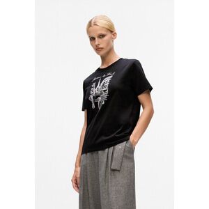 Póló Karl Lagerfeld Paris Sketch Street T-Shirt Black kép
