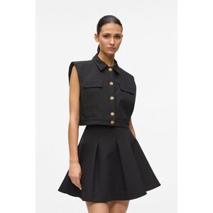 Mellény Karl Lagerfeld Cropped Gilet Black kép