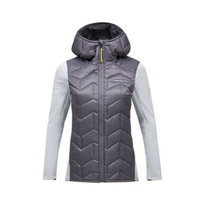 Dzseki Peak Performance Elevate Insulated Hybrid Hood Jacket Women Quiet Grey kép