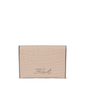 Bankkártya Tok Karl Lagerfeld K/Signature Bifold Ch Croc Gp Nude Pink kép