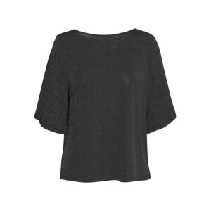 VERO MODA Póló 'KANVA' fekete melír / ezüst kép
