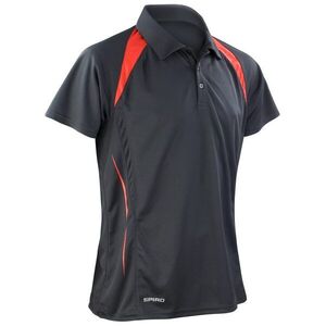 SPIRO Férfi galléros sportpóló Team Spirit - Fekete / piros | XL kép
