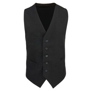 Premier Workwear Férfi mellény szatén hátrésszel - Fekete | L kép
