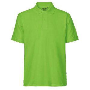 Neutral Férfi galléros póló Classic organikus Fairtrade biopamutból - Lime | L kép