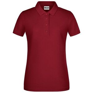 Daiber Női galléros biopamut póló 8009 - Borvörös | 2XL kép