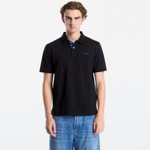 Póló Gant Reg Contrast Pique Ss Polo Black M kép