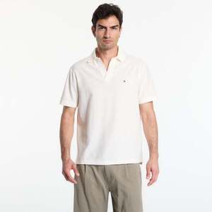 Póló Tommy Hilfiger V Neck Crepe Classic Polo Tee Ivory Petal M kép