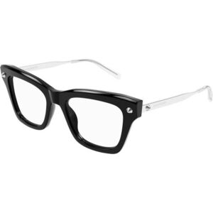 Alexander McQueen AM0484O 005 ONE SIZE (52) Fekete Férfi Dioptriás szemüvegek kép