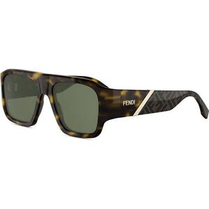 FENDI Diagonal Havana Square Sunglasses ONE SIZE (54) Havana Női Napszemüvegek kép