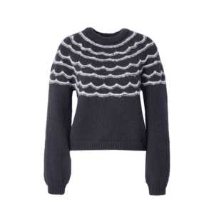 VERO MODA Pulóver 'Charmaina' antracit / fehér kép