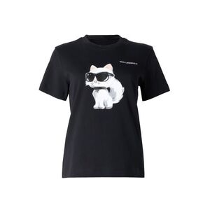 Karl Lagerfeld Póló 'IKON AQUARELLE C' púder / fekete / fehér kép