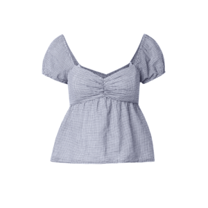 HOLLISTER Blúz éjkék / galambkék / fehér kép
