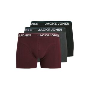 JACK & JONES Boxeralsók szürke / borvörös / fekete kép