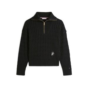 TOMMY HILFIGER Pulóver fekete / fehér kép