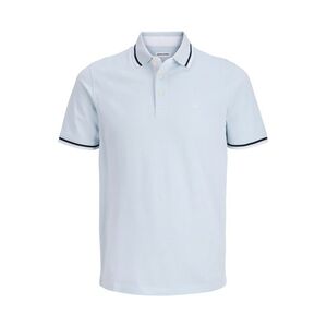 JACK & JONES Póló 'JJEPaulos' pasztellkék / sötétkék / fehér kép