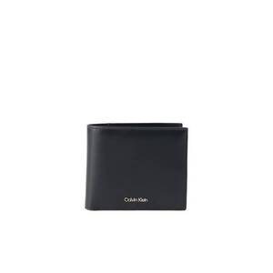 Calvin Klein Pénztárcák 'Smooth Metal Logo Bifold' fekete kép