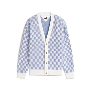 Tommy Jeans Kardigán encián / fehér kép