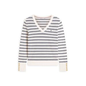 TOMMY HILFIGER Pulóver fekete / piszkosfehér kép