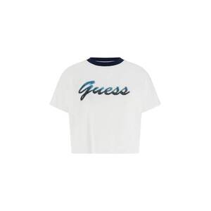 GUESS Póló tengerészkék / ciánkék / fehér kép
