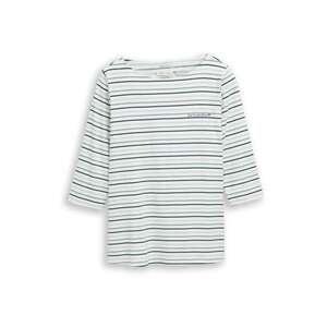 Tom Tailor Women + Póló menta / fenyő / fehér kép