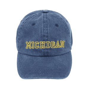 Pull&Bear Sapkák 'MICHIGAN' kék farmer / sárga kép