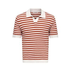 Only & Sons Pulóver 'ONSSERGE' rozsdavörös / fehér kép