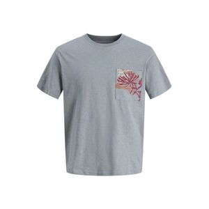 JACK & JONES Póló 'JORMONTAUK' pasztellkék / homár / burgundi vörös kép