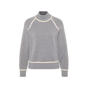 Vero Moda Petite Pulóver 'VMGOLD' szürke melír / fehér kép
