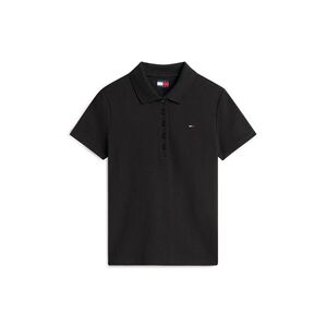 Tommy Jeans Póló 'Slim Fit Five-button' fekete kép