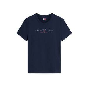 Tommy Jeans Póló 'Linear Logo' tengerészkék / cseresznyepiros / fehér kép