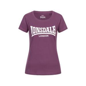 LONSDALE Póló 'Cartmel' padlizsán / fehér kép