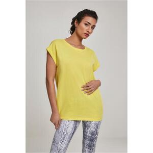 Women's T-shirt with extended shoulder bright yellow kép