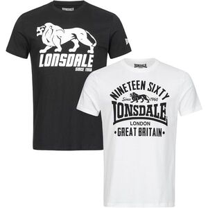 Férfi póló szett Lonsdale 114063-White/Black kép