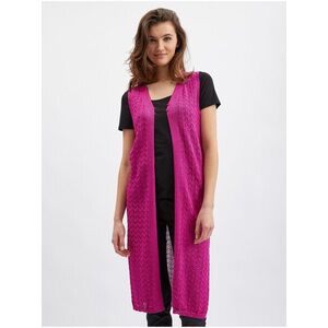 Orsay Pink Women's Sleeveless Cardigan - Women's kép