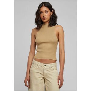Women's turtleneck with short rib knit union beige kép