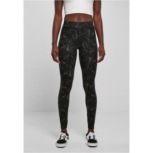 Women's soft leggings AOP blackmarble kép