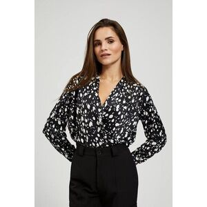 Marisse Black Envelope Neck Shirt kép