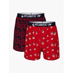 Men's boxer shorts ATLANTIC 2Pack - red/dark blue kép