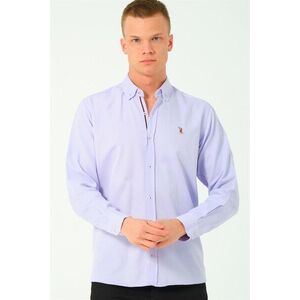 G674 DEWBERRY MEN'S SHIRT-LILA-2 kép