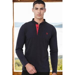 V4009 DEWBERRY MEN'S SWEATSHIRT-NAVY-1 kép