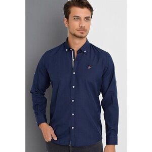 G674 DEWBERRY MEN'S SHIRT-NAVY-2 kép
