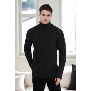 87325 Dewberry Mens Knitted Patterned Sweater-SMOKED kép