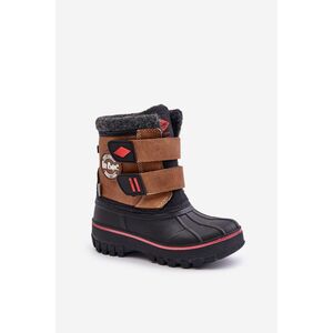 Children's snow boots with Velcro Lee Cooper Camel kép