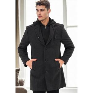 PLT8371 DEWBRRY MEN'S COAT-DIAGONAL ANTHRACITE-2 kép