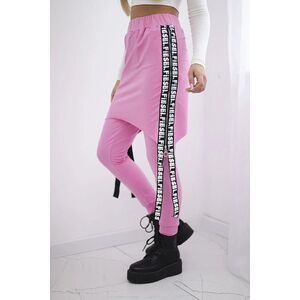 Pants/suit with selfie lettering light pink kép