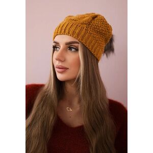 Kesi Cap with fleece Sandra K210 mustard kép