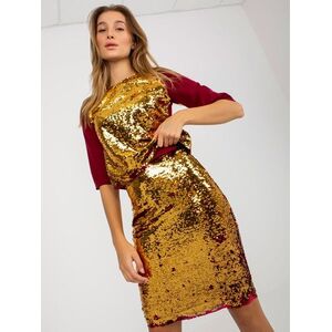 Skirt-LK-SD-507019.49-burgundy kép