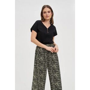 Marisse Black Cotton Button-Up Blouse kép